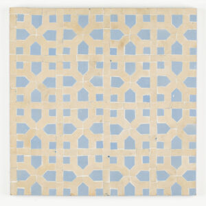 Tetouan Zellige Mosaic Tile (Petite) - Earth Line and Glacier Fill
