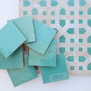 4x4 Emerald Coast & Tetouan Petite Zellige Mosaic